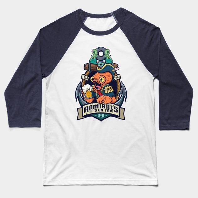 Admiral’s It’s On Tap IPA Baseball T-Shirt by ODEN Studios